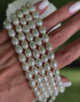 Natural Freshwater Pearl Beads, 7-8 mm, Oval 